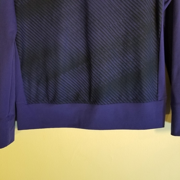 UNDER ARMOUR ColdGear Raglan Scuba Sweatshirt Blue Abstract Women Sz XS Athletic - Picture 6 of 11